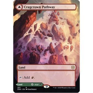 Magic: the Gathering - Single Card - Zendikar Rising: Borderless Foil Cragcrown Pathway // Timbercrown Pathway (Pack to Sleeve)