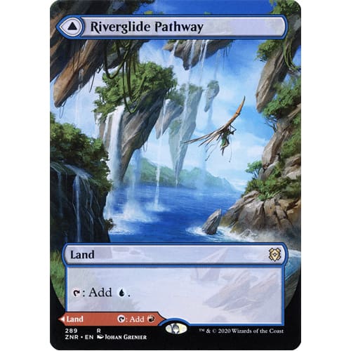 MTG: Single Card - Zendikar Rising: Borderless Foil Riverglide Pathway // Lavaglide Pathway (Pack to Sleeve) MTG: Single Card - Zendikar Rising: Borderless Foil Riverglide Pathway // Lavaglide Pathway (Pack to Sleeve)