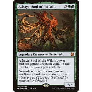 Magic: the Gathering - Single Card - Zendikar Rising: Foil Ashaya, Soul of the Wild (Pack to Sleeve)