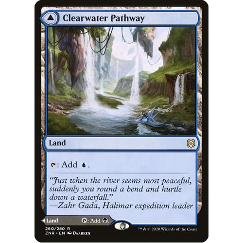 MTG: Single Card - Zendikar Rising: Foil Clearwater Pathway // Murkwater Pathway (Pack to Sleeve) MTG: Single Card - Zendikar Rising: Foil Clearwater Pathway // Murkwater Pathway (Pack to Sleeve)