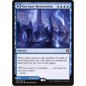 Magic: the Gathering - Single Card - Zendikar Rising: Foil Sea Gate Restoration // Sea Gate, Reborn (Pack to Sleeve)