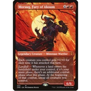 Magic: the Gathering - Single Card - Zendikar Rising: Showcase Foil Moraug, Fury of Akoum (Pack to Sleeve)