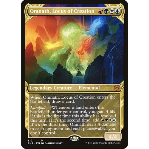 MTG: Single Card - Zendikar Rising: Showcase Foil Omnath, Locus of Creation (Pack to Sleeve) MTG: Single Card - Zendikar Rising: Showcase Foil Omnath, Locus of Creation (Pack to Sleeve)