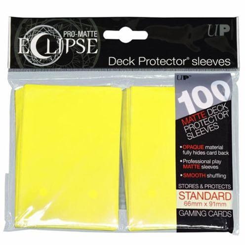Ultra Pro 60ct Yellow Deck Protector Sleeves – Matte Non-Glare For Yu-Gi-Oh!, Card Fight Vanguard