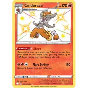 Pokemon TCG: Single Card - Shining Fates: Cinderace (Pack to Sleeve)