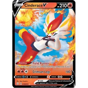 Pokemon TCG: Single Card - Shining Fates: Cinderace V (Pack to Sleeve)