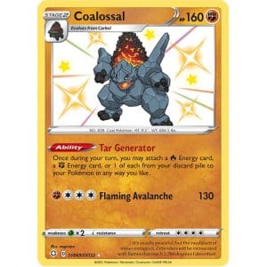 Pokemon TCG: Single Card - Shining Fates: Coalossal (Pack to Sleeve)
