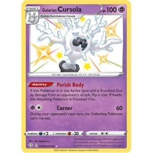 Pokemon TCG: Single Card - Shining Fates: Galarian Cursola (Pack to Sleeve)