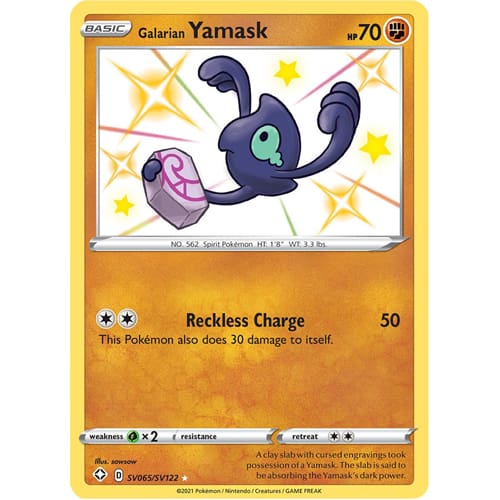 Pokemon TCG: Single Card - Shining Fates: Galarian Yamask (Pack to Sleeve) Pokemon TCG: Single Card - Shining Fates: Galarian Yamask (Pack to Sleeve)