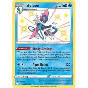 Pokemon TCG: Single Card - Shining Fates: Inteleon (Pack to Sleeve)
