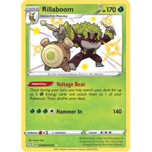 Pokemon TCG: Single Card - Shining Fates: Rillaboom (Pack to Sleeve)