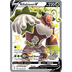 Pokemon TCG: Single Card - Shining Fates: Rillaboom V (Pack to Sleeve)