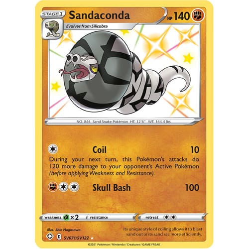 Pokemon TCG: Single Card - Shining Fates: Sandaconda (Pack to Sleeve) Pokemon TCG: Single Card - Shining Fates: Sandaconda (Pack to Sleeve)