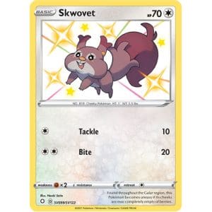 Pokemon TCG: Single Card - Shining Fates: Skwovet (Pack to Sleeve)