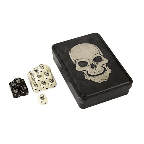 Skull Tin (x5 Black Dice x15 Bone Dice) Skull Tin (x5 Black Dice x15 Bone Dice)