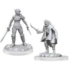D&D: Nolzur's Unpainted Miniatures - Wave 19 - Elf Rogue & Half-Elf Rogue Protege
