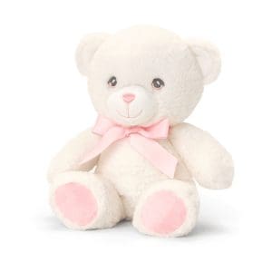 Keeleco: 15cm Baby Cream Bear with Ribbon 2 - Assorted (One Supplied)