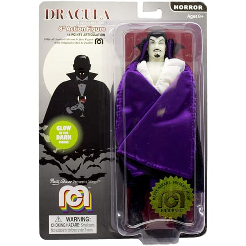 Mego Horror Action Figures: Glow in the Dark Dracula 8"