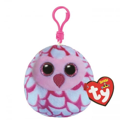 Pinky Owl Squishy Beanie Clip