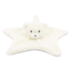 32cm Keeleco Baby White and Grey Bear Blanket
