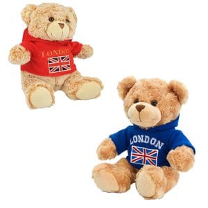 15cm Keeleco London Hoodie Bear 2 - Assorted (One Supplied)