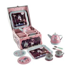*A Grade* Enchanted Musical Tin Tea Set in House Case