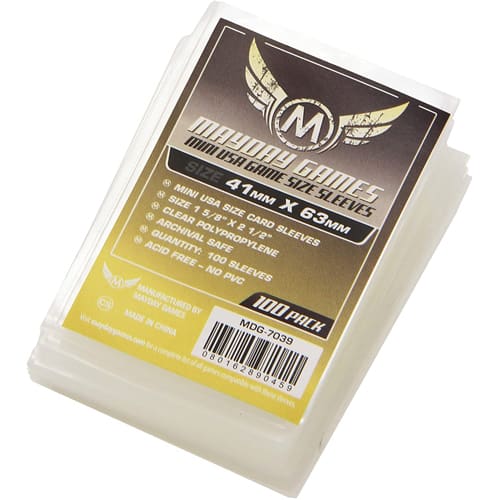 *B Grade* 100 x Clear Mini American Card Sleeves 41mm x 63mm (Mayday) *B Grade* 100 x Clear Mini American Card Sleeves 41mm x 63mm (Mayday)