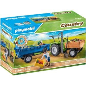 Playmobil 71249 Country Tractor With Harvesting Trailer
