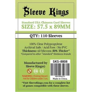 *A Grade* 110 x Standard USA Chimera Card Sleeves (57.5mm x 89mm)