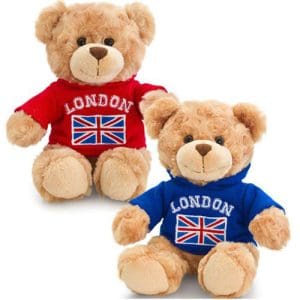 20cm Keeleco London Hoodie Bear 2 - Assortment (One Supplied)