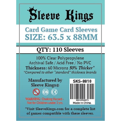 *B Grade* 110 x Standard Card Sleeves (63.5mm x 88mm) *B Grade* 110 x Standard Card Sleeves (63.5mm x 88mm)