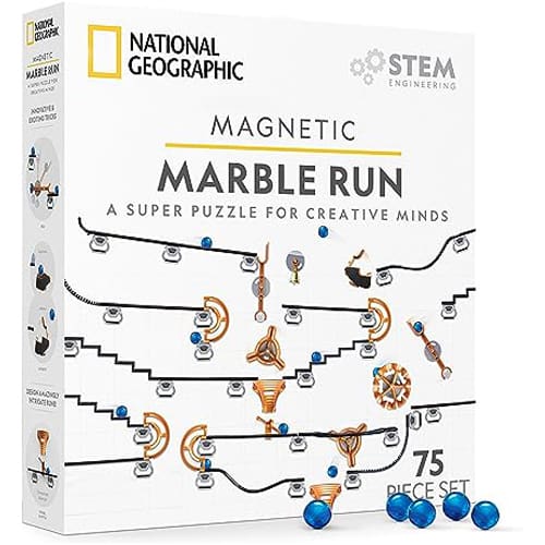 National Geographic Magnetic Marble Run 75pc National Geographic Magnetic Marble Run 75pc