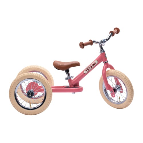 Trybike - Steel 2 In 1 Balance Trike / Bike Vintage Pink