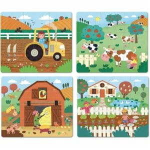 Vilac - 4 Farm Evolution Puzzles