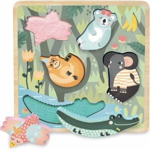 Vilac - Jungle - Touch And Feel Puzzle