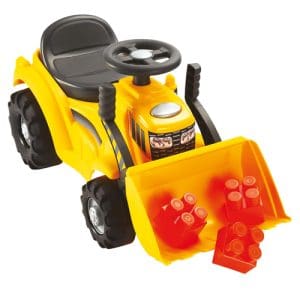 Yellow Ride On Works Digger - Abrick
