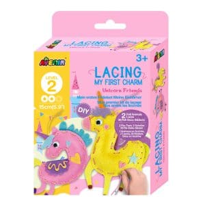 Lacing My First Charm - Unicorn Friends