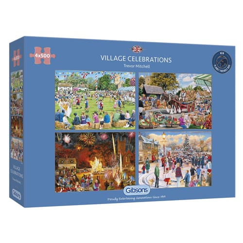 *A Grade* Village Celebrations Puzzle (4 x 500 pieces) *A Grade* Village Celebrations Puzzle (4 x 500 pieces)