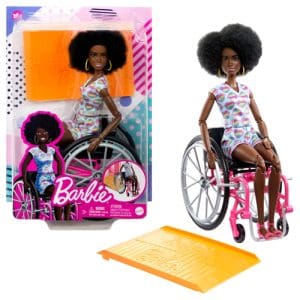 Barbie Fashion Wheelchair Doll Black New