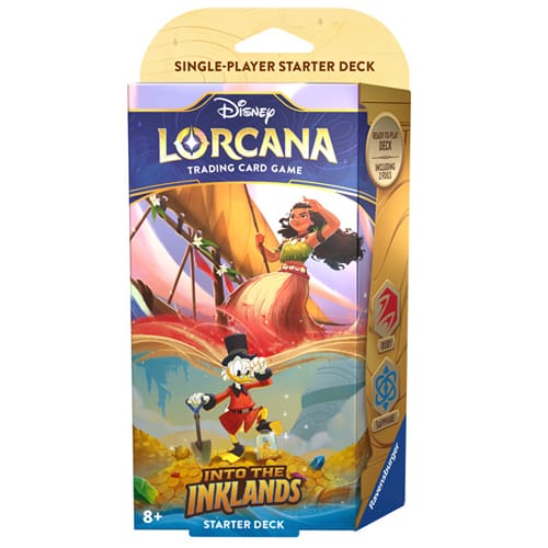 Disney Lorcana Trading Card Game - Into The Inklands - Starter Deck - Moana and Scrooge McDuck
