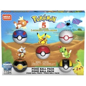 Mega Construx Pokeball 5-Character Multi-figure pack w/different Poke' Balls