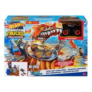 Hot Wheels Monster Trucks Tiger Shark Spin Out Arena Play Set