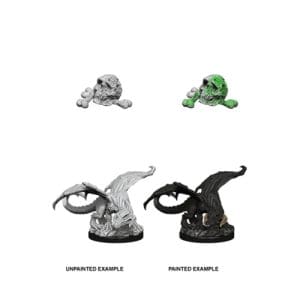 *A Grade* D&D Nolzur's Marvelous Unpainted Miniatures (W10) - Black Dragon Wyrmling