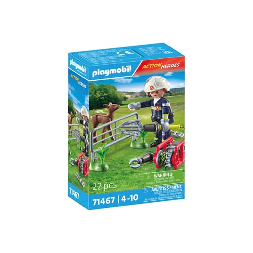 PLAYMOBIL 71467 Action Heroes: Firefighting Mission: Animal Rescue