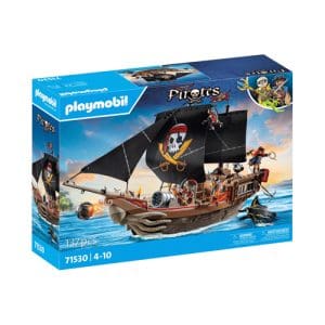 PLAYMOBIL 71530 Pirates: Large Pirate Ship with Crew