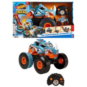 *A Grade* Hot Wheels Monster Trucks 1:12 Transforming Rhinomite R/C