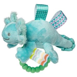 Fizzy Axolotl Teether Rattle - Aqua
