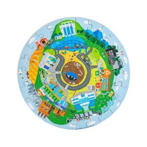 Recycling Circular Floor Puzzle