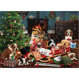Christmas Puppies 1000 Piece Puzzle