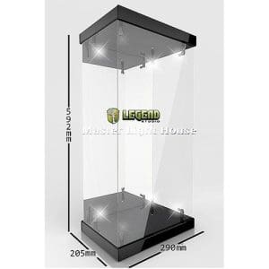 Master Light House Acrylic Display Case with Lighting for 1/4 Action Figures (black)